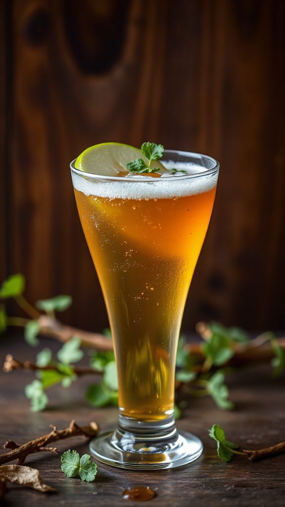 refreshing apple sorrel cocktail