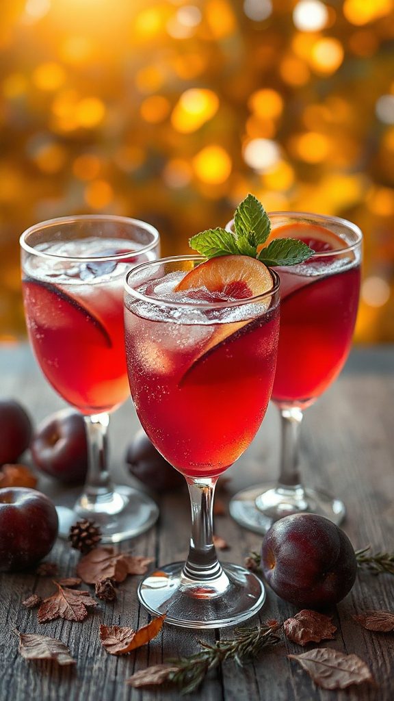 refreshing autumn plum cocktail
