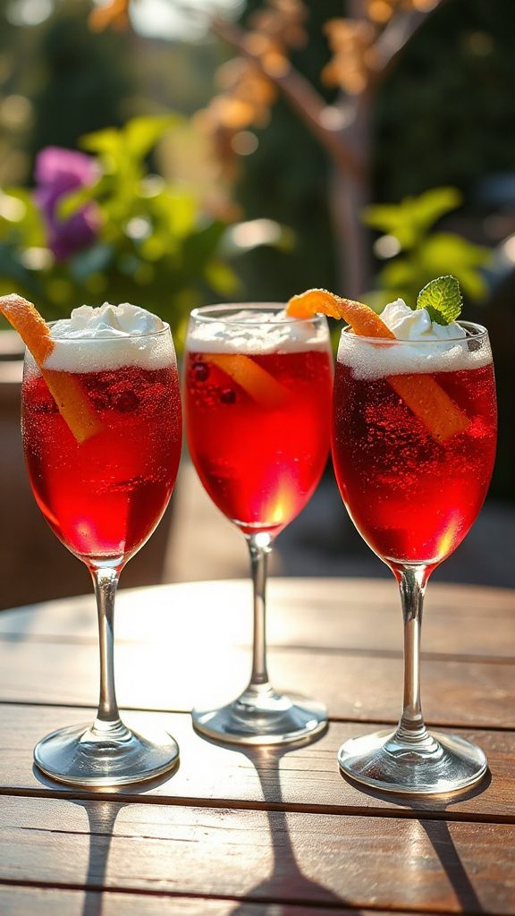 refreshing caramel pomegranate cocktail