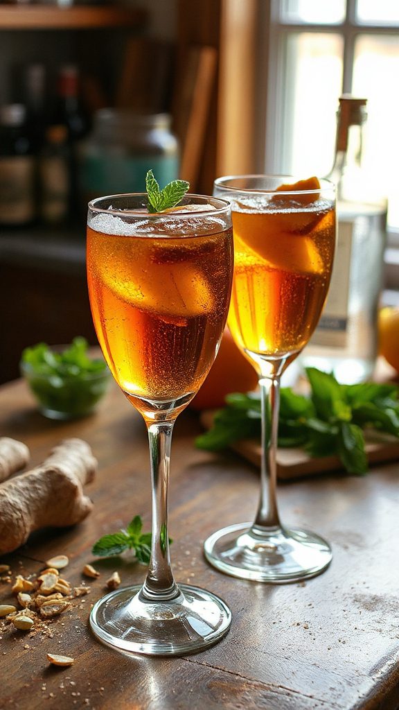 refreshing cardamom ginger cocktail