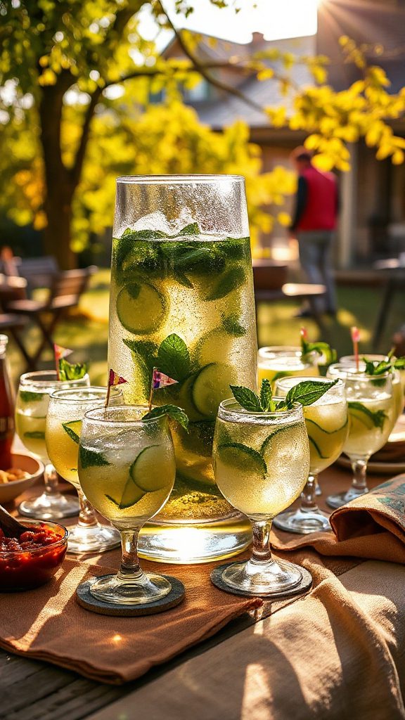refreshing cucumber mint cocktail