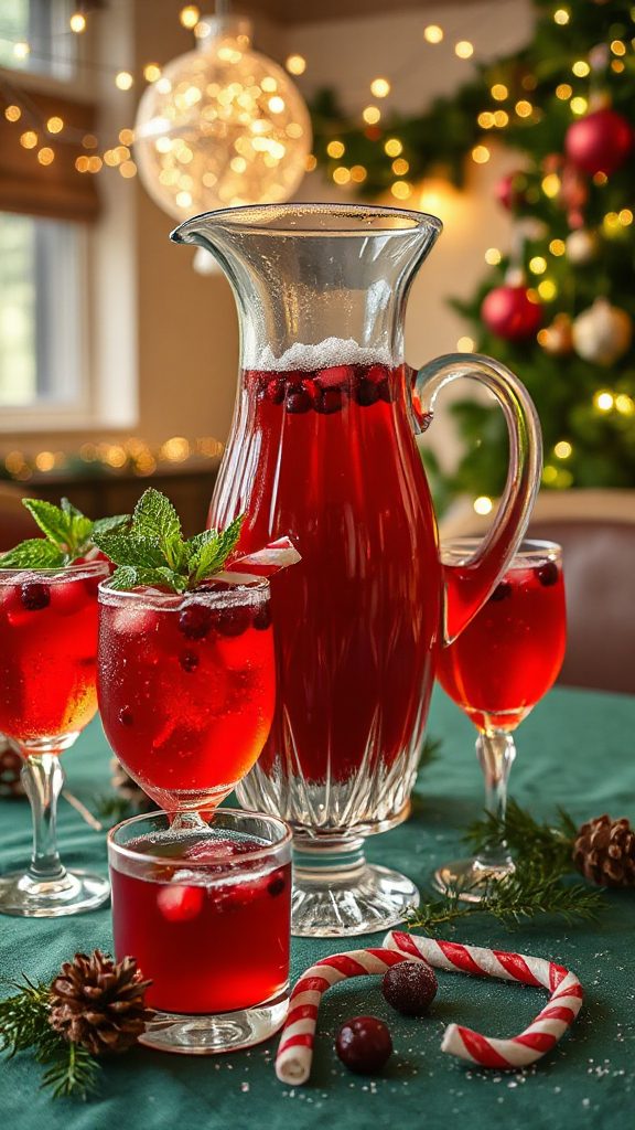 refreshing festive pomegranate cocktail