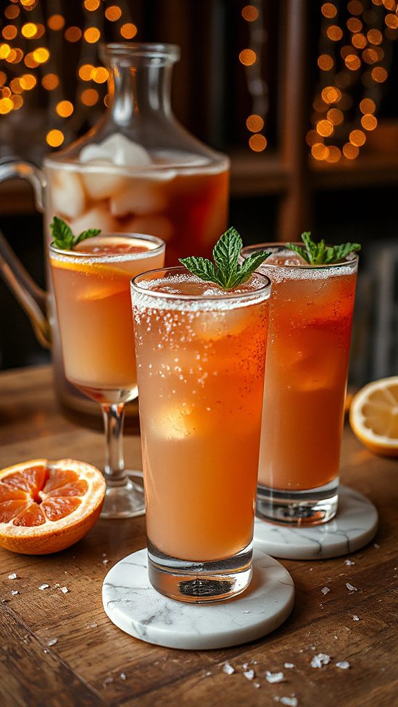 refreshing grapefruit maple cocktail