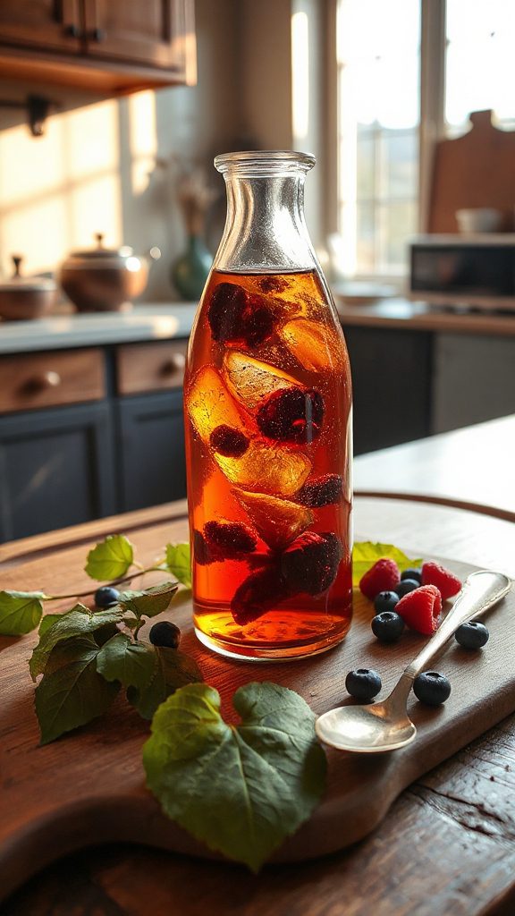 refreshing maple berry infusion