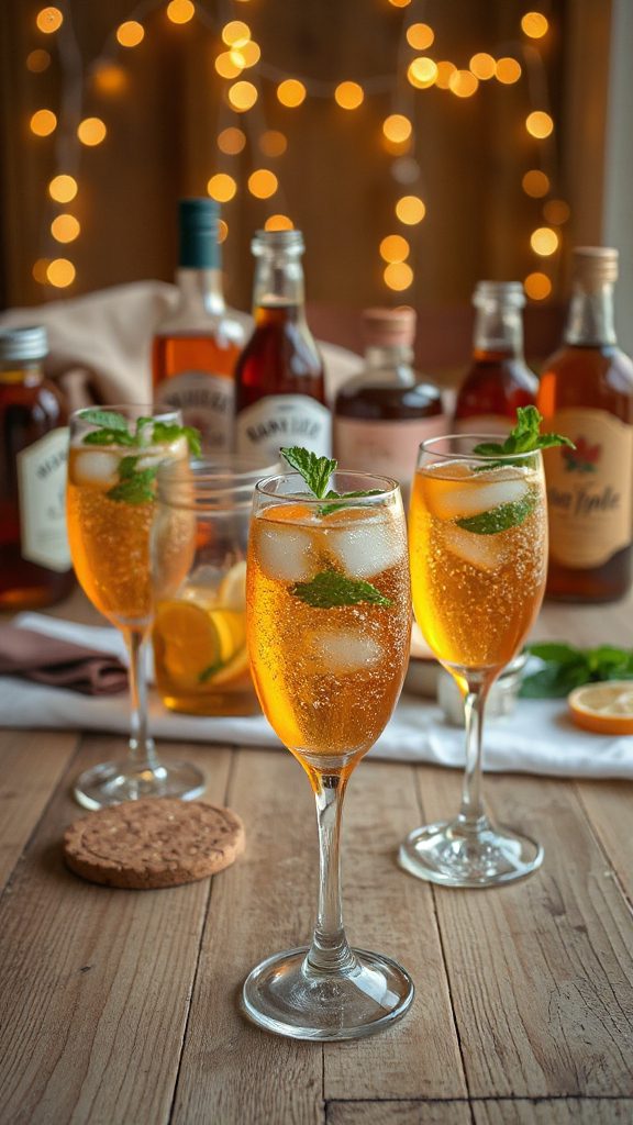 refreshing minty maple beverage