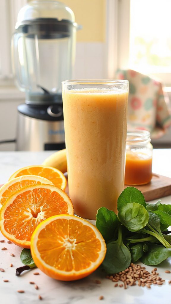 refreshing orange yogurt smoothie