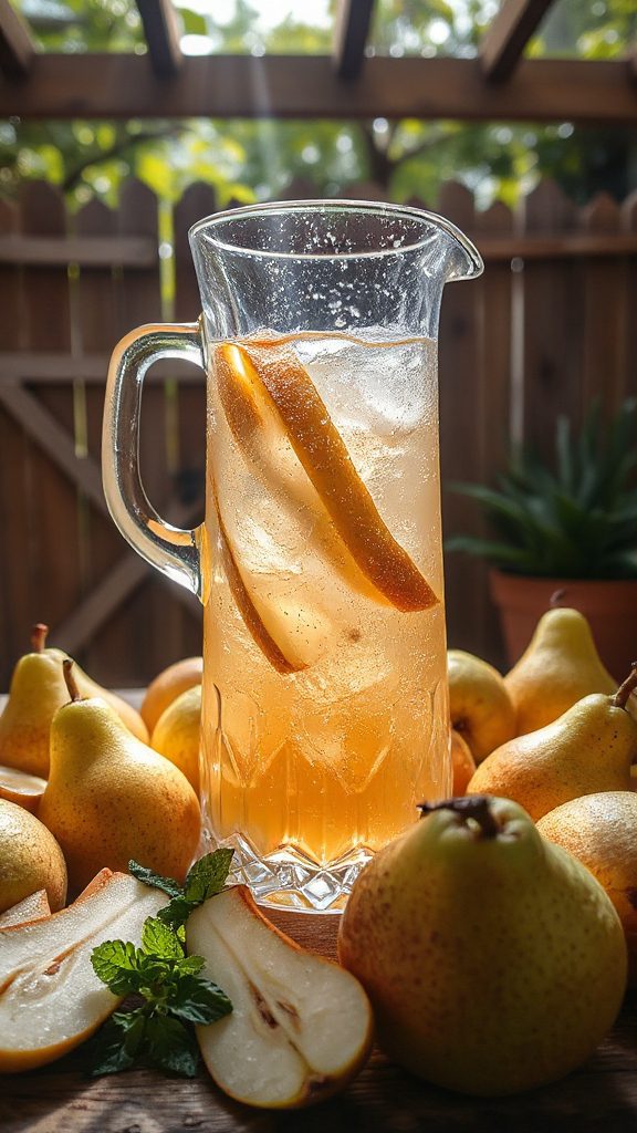 refreshing pear ginger cocktail