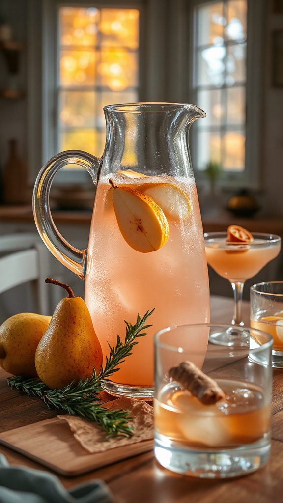 refreshing pear ginger cocktail