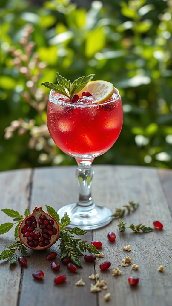 refreshing pomegranate paloma cocktail