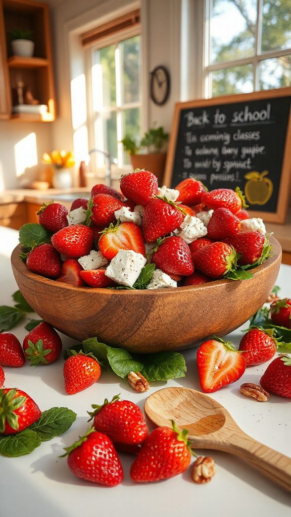 refreshing strawberry feta salad