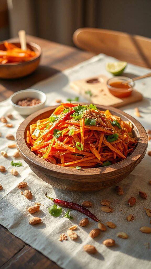 refreshing thai carrot salad