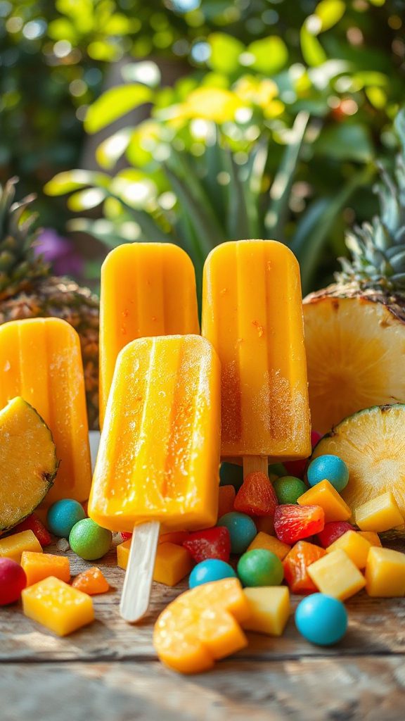 refreshing tropical fruit popsicles