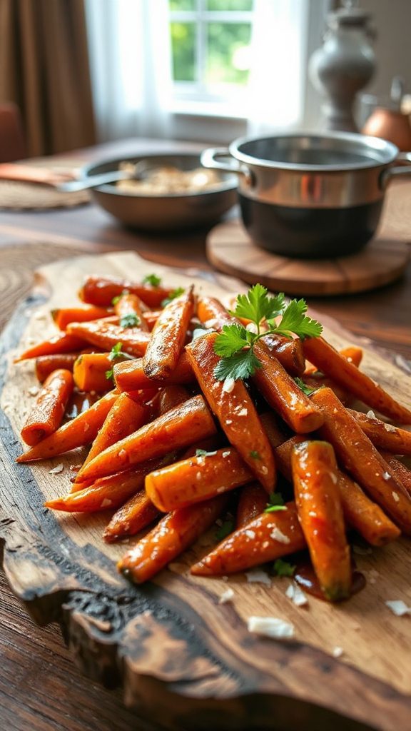 rendang glazed carrot side dish