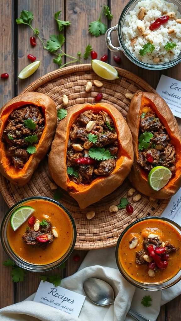 rendang stuffed sweet potatoes recipe