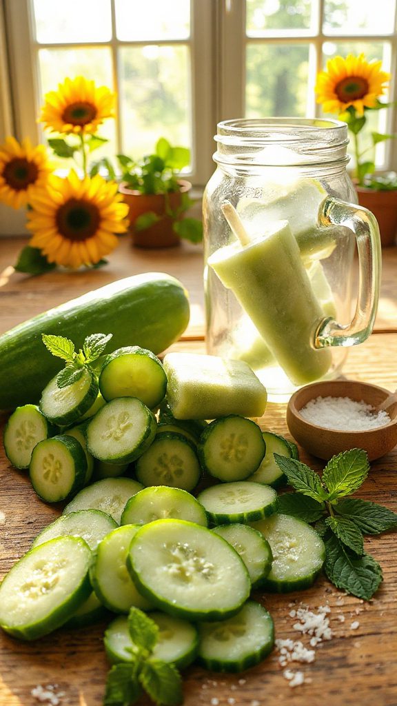 revitalizing cucumber popsicles recipe