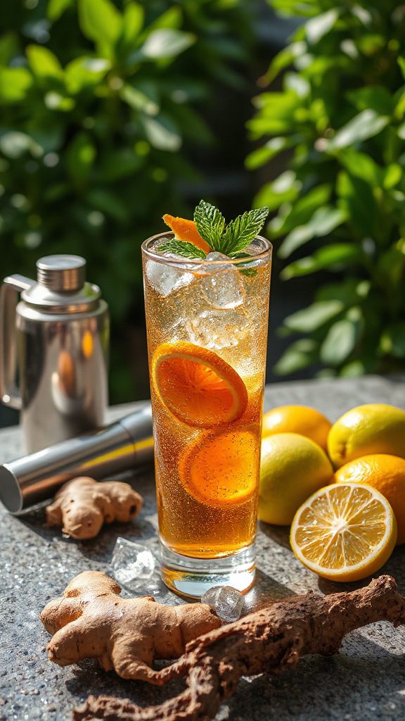 revitalizing ginger citrus cocktail