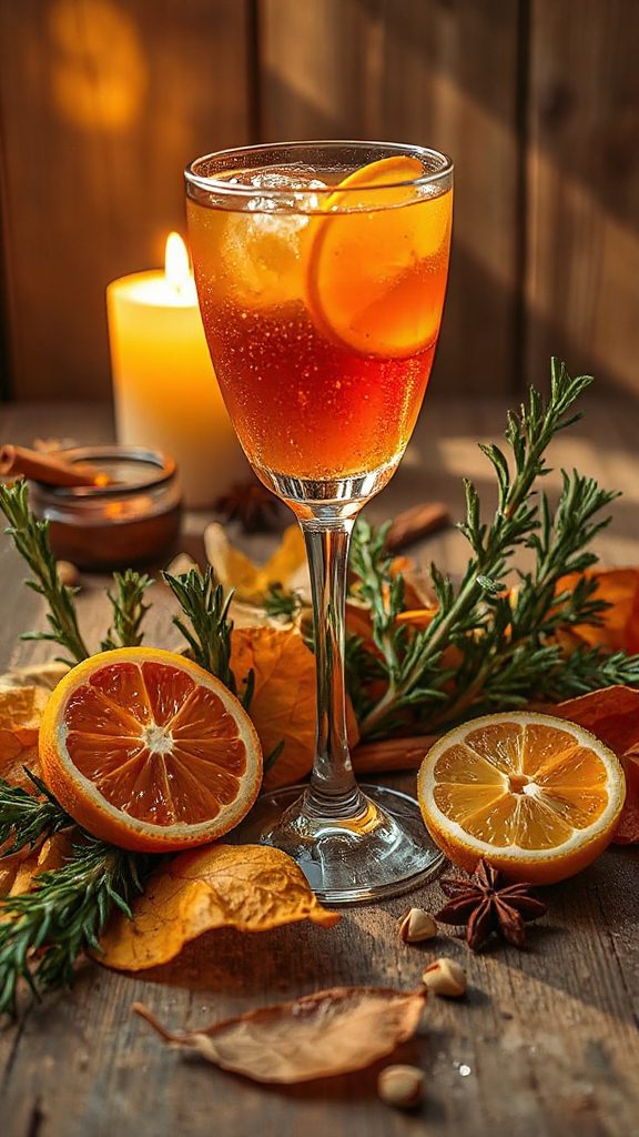 revitalizing herbal citrus cocktail