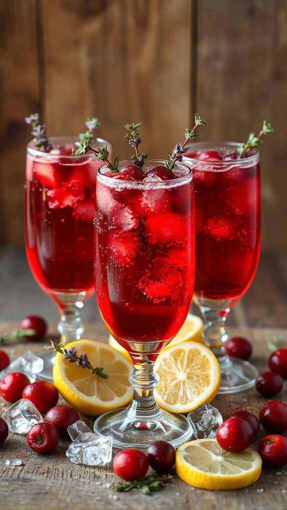 revitalizing herbal cranberry lemonade
