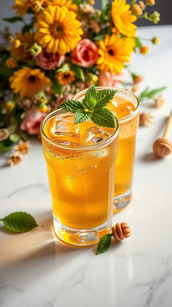revitalizing honey mint cocktail