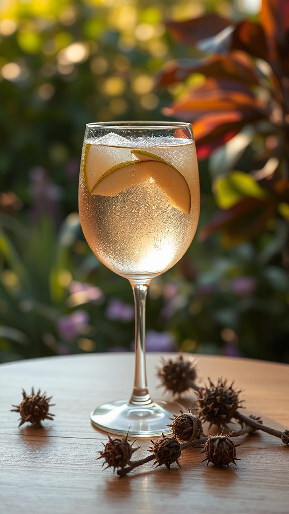 revitalizing pear gin spritz
