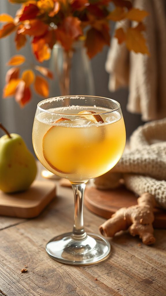 revitalizing pear ginger cocktail