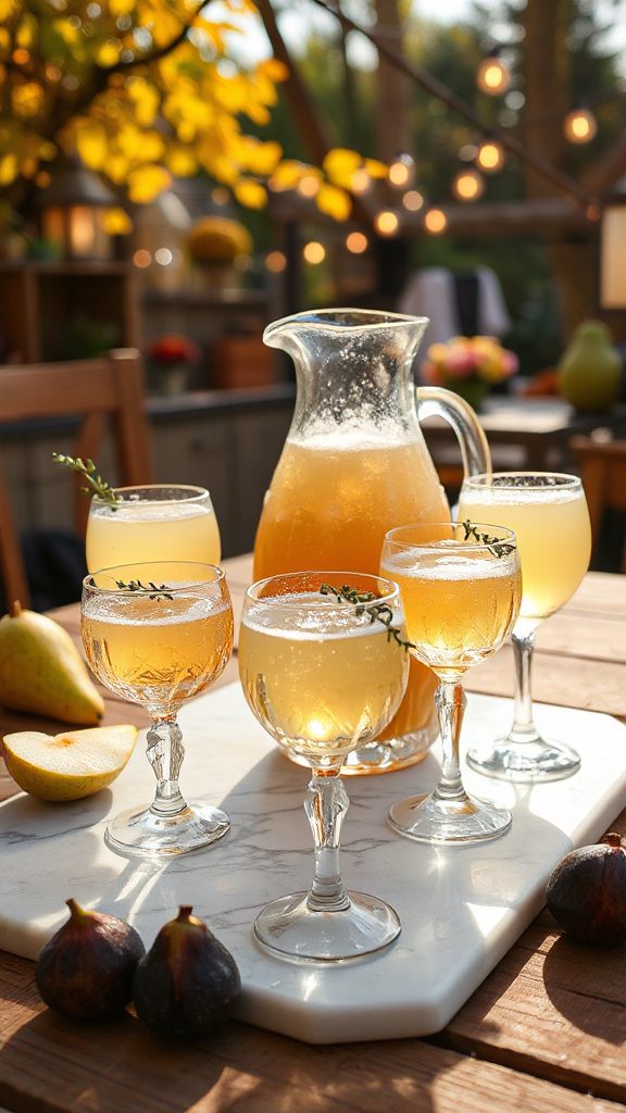 revitalizing pear thyme cocktail