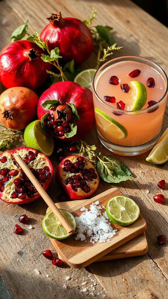 revitalizing pomegranate lemon balm paloma