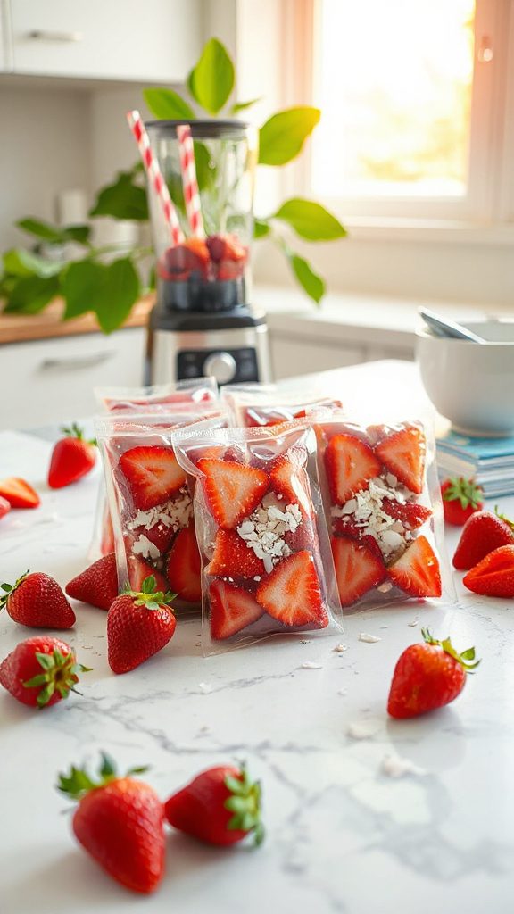 revitalizing strawberry coconut smoothie