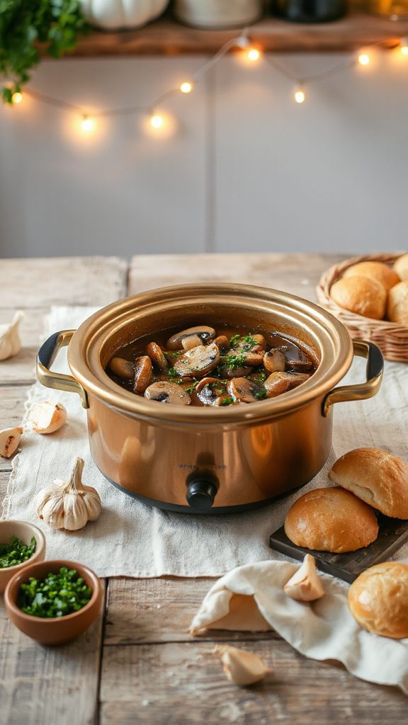 rich garlic herb gravy