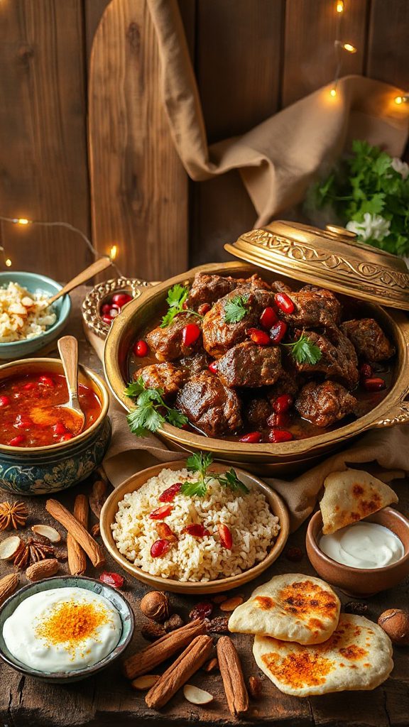 rich lamb dish with pomegranate rich lamb dish with pomegranate