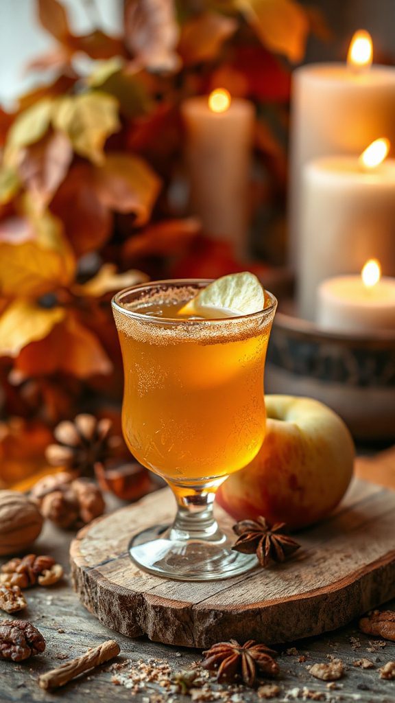 roasted apple bourbon cocktail