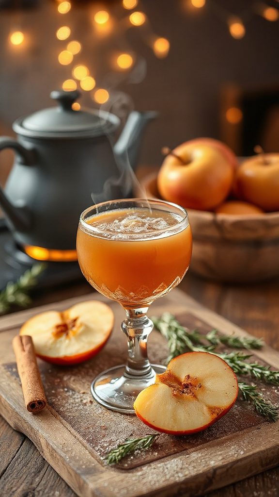 roasted apple brandy cocktail