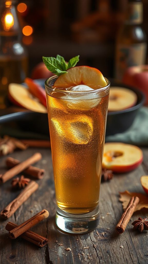 roasted apple ginger beer highball