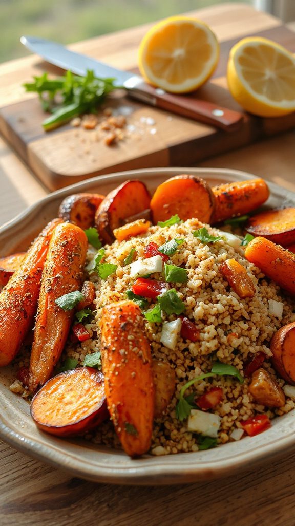 roasted carrot quinoa salad