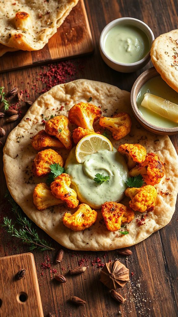roasted cauliflower flatbread recipe