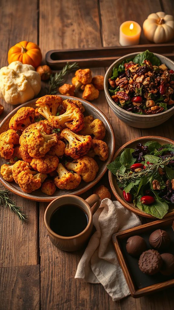 roasted cauliflower with coffee