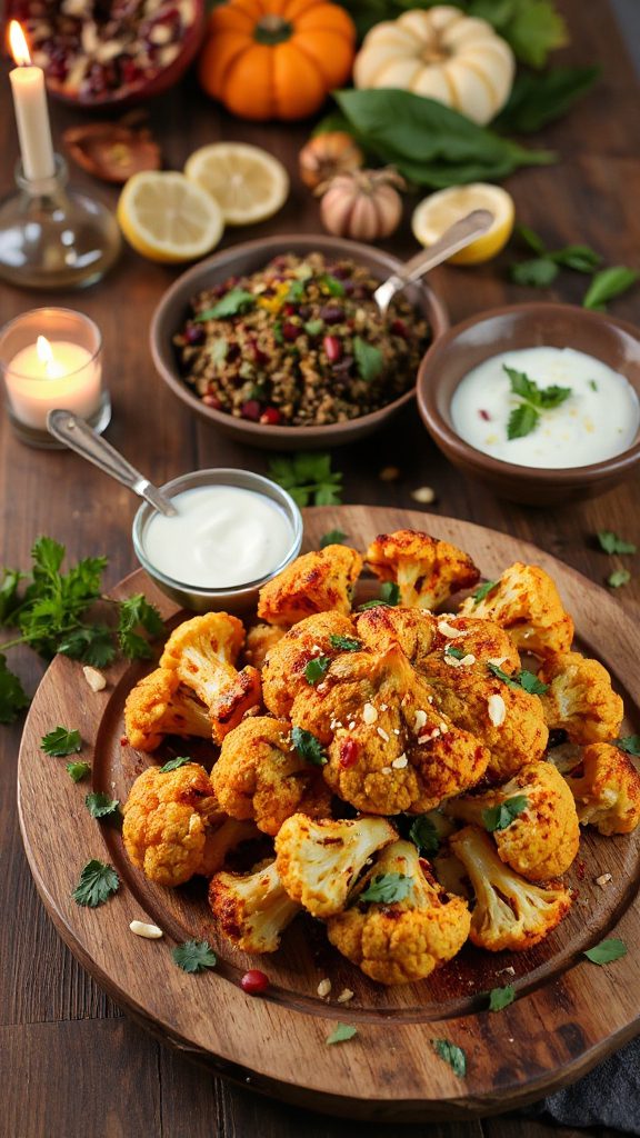 roasted cauliflower with garlic