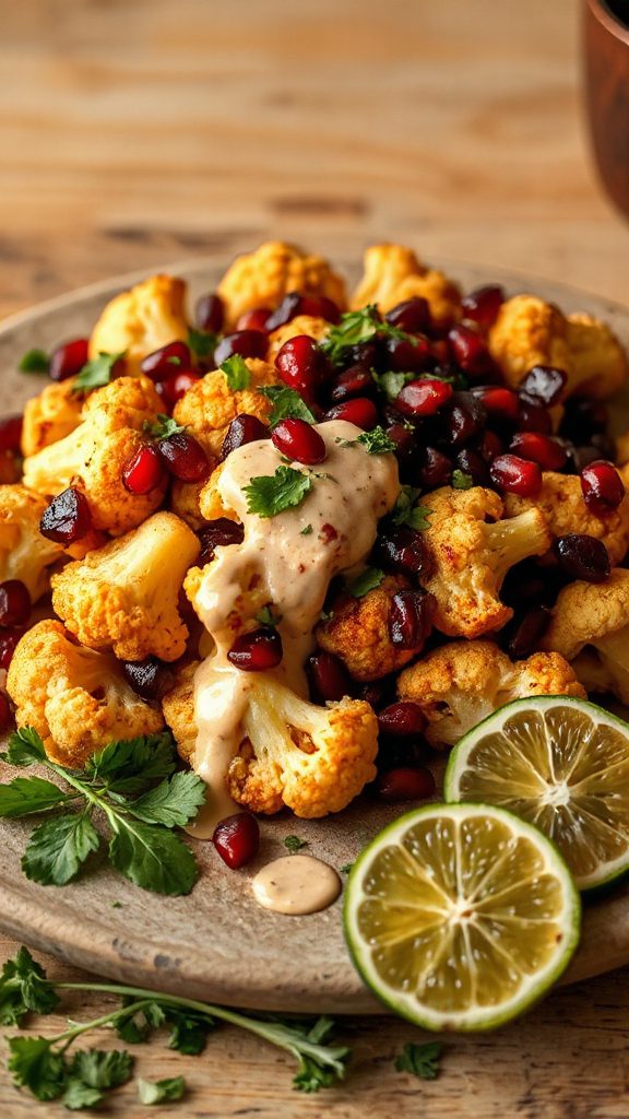 roasted cauliflower with tahini roasted cauliflower with tahini