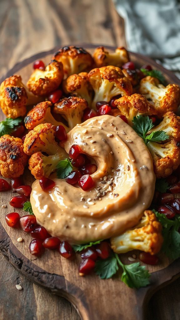 roasted cauliflower with tahini roasted cauliflower with tahini