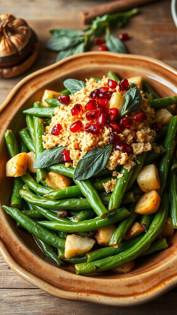 roasted garlic green bean casserole