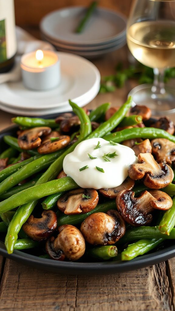 roasted green beans and mushrooms roasted green beans and mushrooms