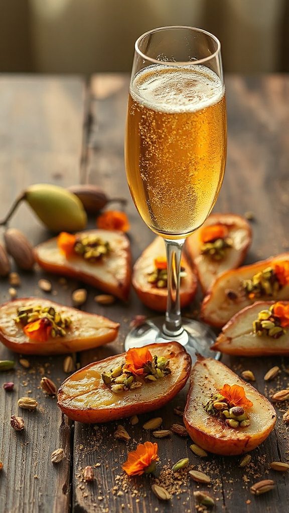roasted pear marigold champagne