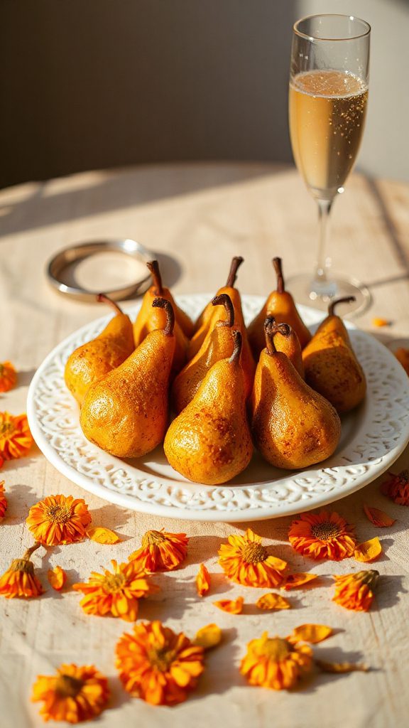 roasted pears with champagne