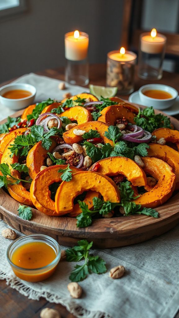 roasted pumpkin herb salad