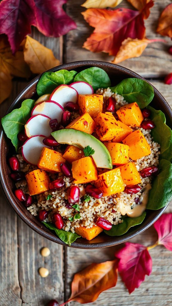 roasted squash quinoa buddha bowl