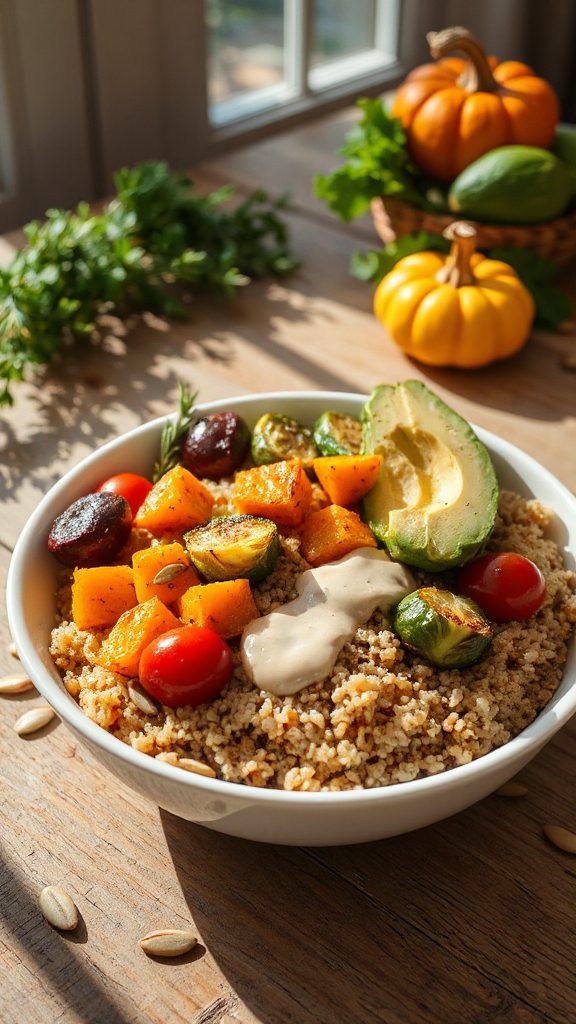 roasted vegetable grain bowl