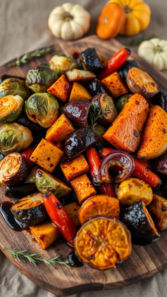 roasted vegetables with balsamic glaze