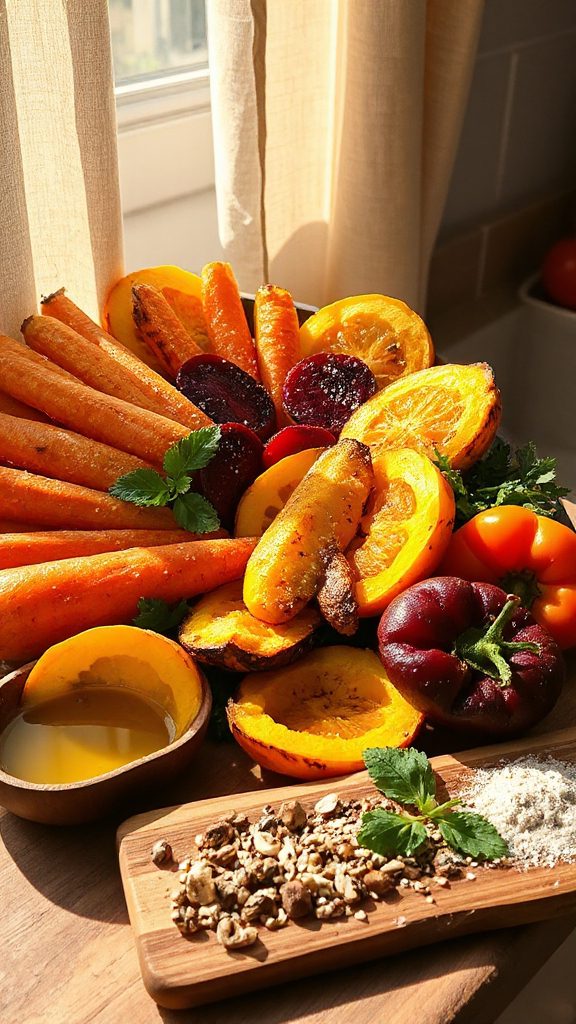 roasted vegetables with duqqa