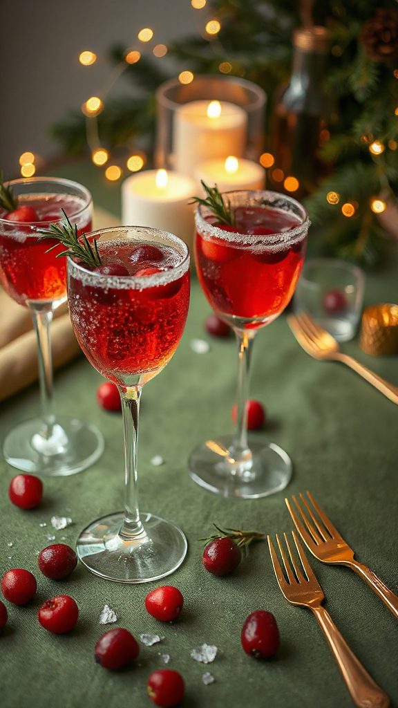 rosemary infused cranberry cocktail delight
