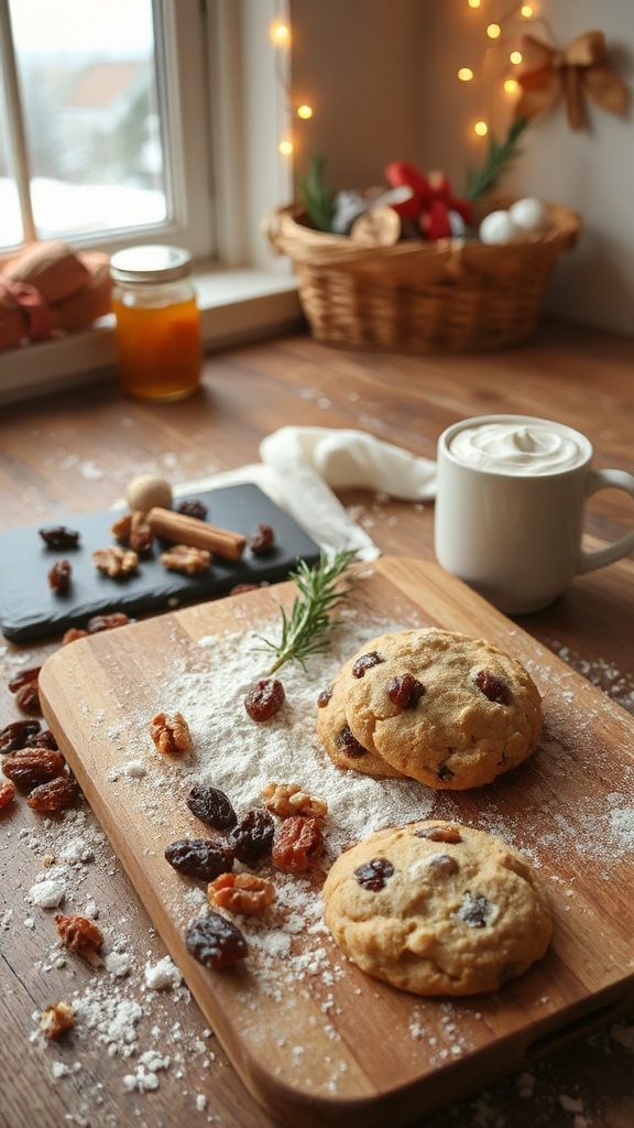 rum raisin walnut cookies